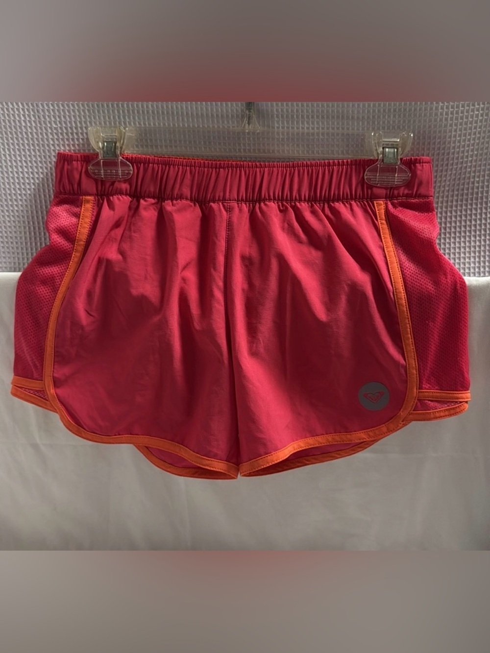 Roxy Coral Orange Dry Flight Shorts RN 114199 Lined Running Sport Workout Sz XS